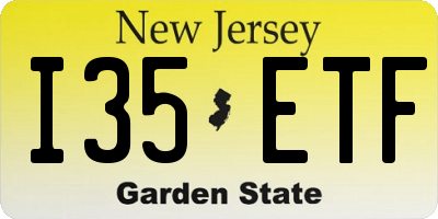 NJ license plate I35ETF