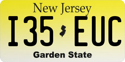 NJ license plate I35EUC