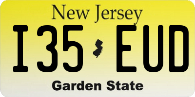 NJ license plate I35EUD