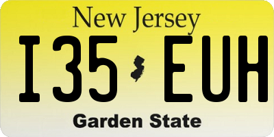 NJ license plate I35EUH