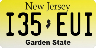 NJ license plate I35EUI