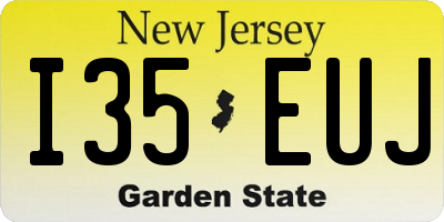 NJ license plate I35EUJ