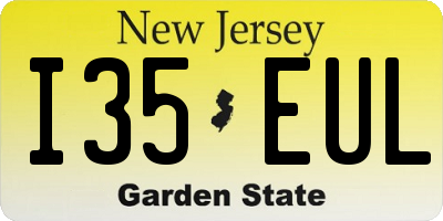 NJ license plate I35EUL