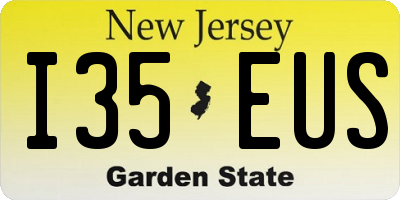 NJ license plate I35EUS