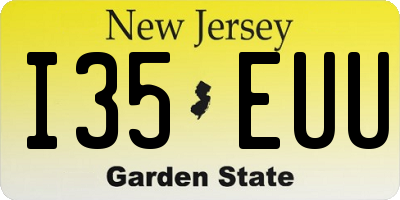 NJ license plate I35EUU