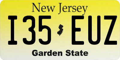 NJ license plate I35EUZ