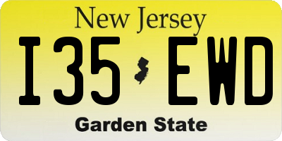 NJ license plate I35EWD