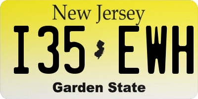 NJ license plate I35EWH