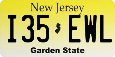 NJ license plate I35EWL