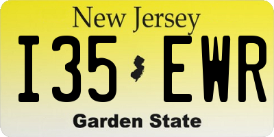 NJ license plate I35EWR