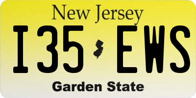 NJ license plate I35EWS