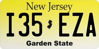 NJ license plate I35EZA