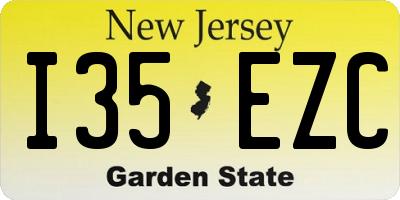 NJ license plate I35EZC