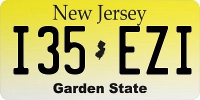 NJ license plate I35EZI
