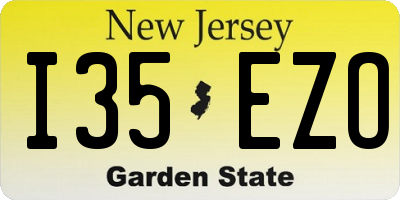 NJ license plate I35EZO