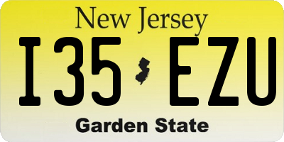 NJ license plate I35EZU