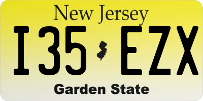 NJ license plate I35EZX