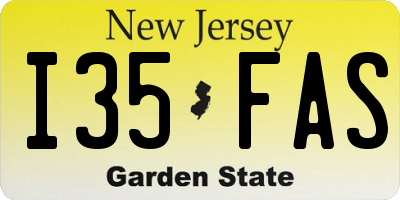 NJ license plate I35FAS