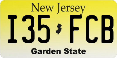 NJ license plate I35FCB