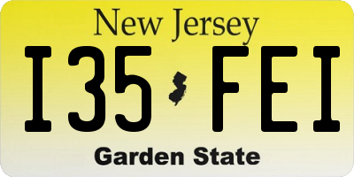 NJ license plate I35FEI
