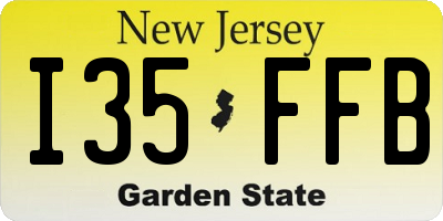 NJ license plate I35FFB