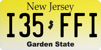 NJ license plate I35FFI