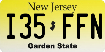 NJ license plate I35FFN