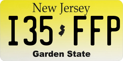 NJ license plate I35FFP