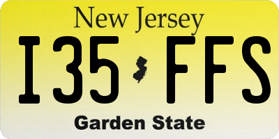 NJ license plate I35FFS