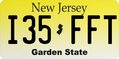 NJ license plate I35FFT