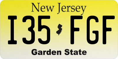 NJ license plate I35FGF