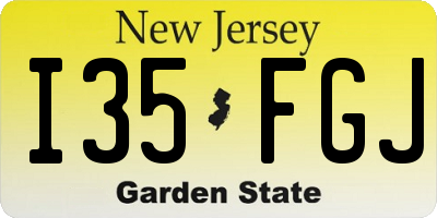 NJ license plate I35FGJ