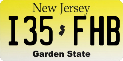 NJ license plate I35FHB