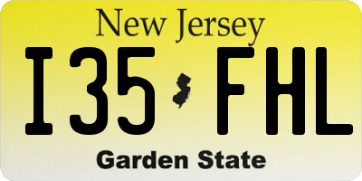 NJ license plate I35FHL