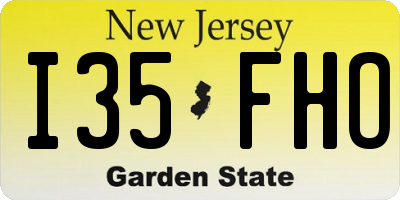 NJ license plate I35FHO