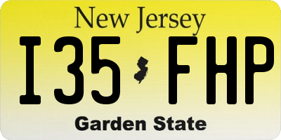 NJ license plate I35FHP