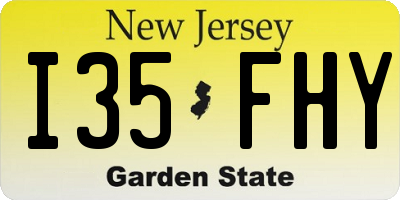 NJ license plate I35FHY