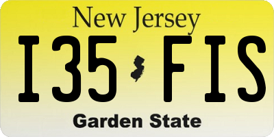NJ license plate I35FIS