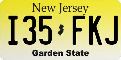 NJ license plate I35FKJ