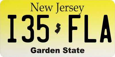 NJ license plate I35FLA
