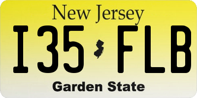 NJ license plate I35FLB