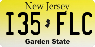 NJ license plate I35FLC