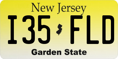 NJ license plate I35FLD