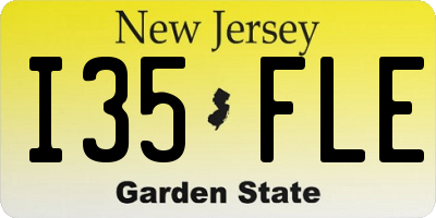 NJ license plate I35FLE