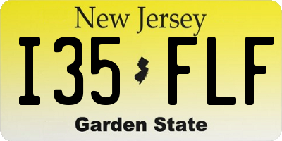 NJ license plate I35FLF