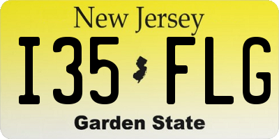 NJ license plate I35FLG