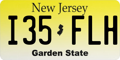 NJ license plate I35FLH
