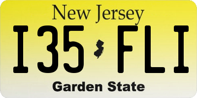 NJ license plate I35FLI