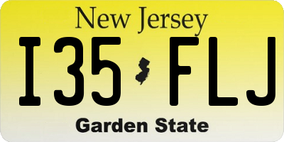 NJ license plate I35FLJ