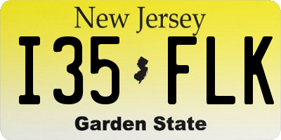 NJ license plate I35FLK